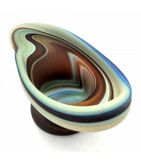 Porta Objetos Decorativo Cristal de Murano Artesanal Siria - Acabado Brillo Multiusos Modelo Fawakih